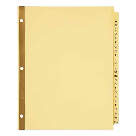 Avery Dennison Index Divider 8-1/2 x 11", A-Z, Yellow, PK25 11306